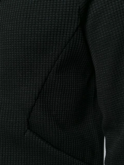 Shop Attachment Textured Zip Hoodie - Black