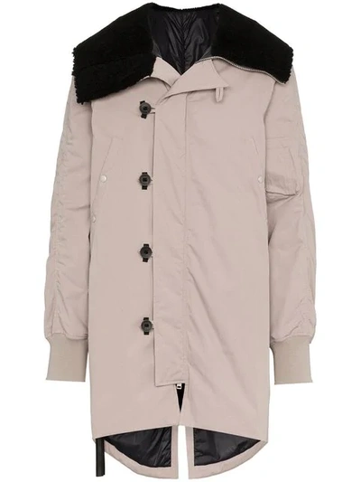 Shop Ben Taverniti Unravel Project Oversized Parka Coat In Grey