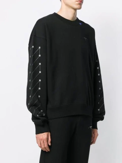Off-white Diag Backbone Over Sweatshirt In Black