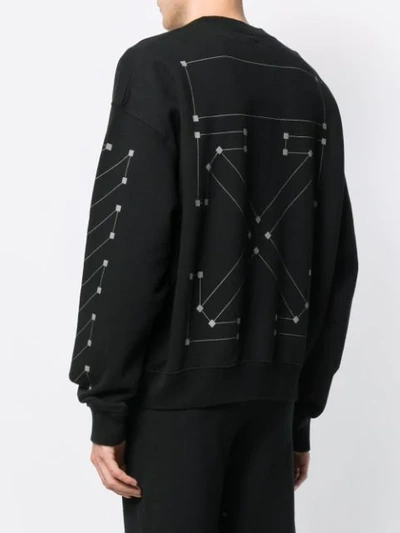 Off-white Diag Backbone Over Sweatshirt In Black