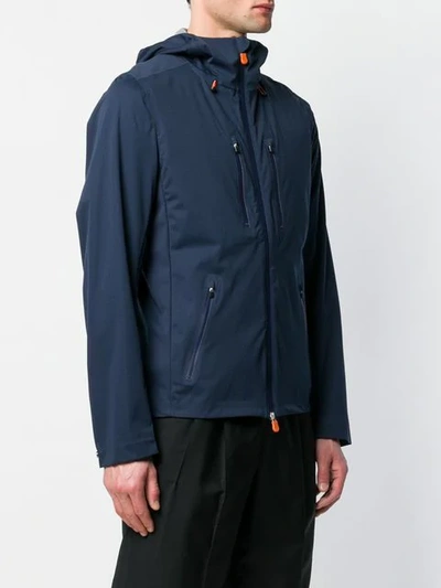 Shop Save The Duck Hooded Lightweight Jacket In Blue