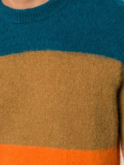 Shop Roberto Collina Striped Crew Neck Sweater - Multicolour