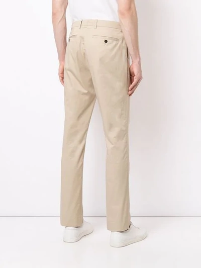 Shop Gieves & Hawkes Mid-rise Straight Leg Trousers In Brown