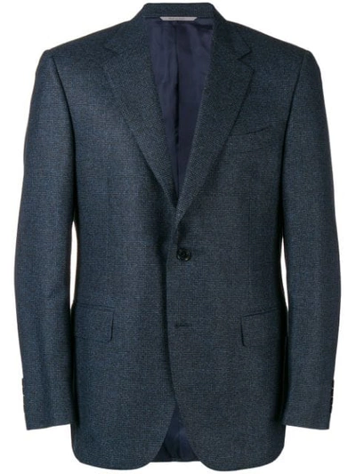 Shop Canali Single-breasted Blazer In Blue