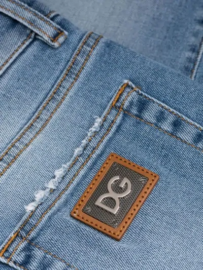 Shop Dolce & Gabbana Slim Fit Stretch Jeans In Blue