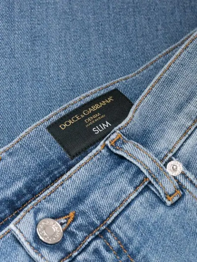 Shop Dolce & Gabbana Slim Fit Stretch Jeans In Blue