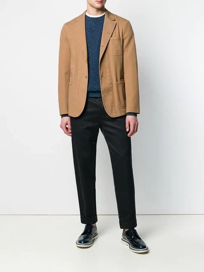 Boglioli Classic Fitted Blazer In Brown