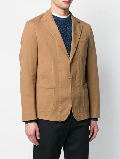 Boglioli Classic Fitted Blazer In Brown