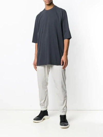 Shop Rick Owens Maxi Oversized T In Grey