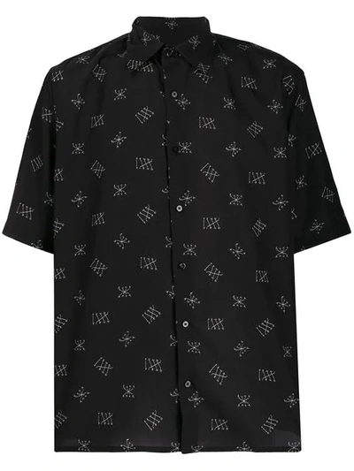 Shop Fendi Graphic Print Shirt In Black