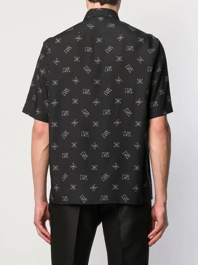 Shop Fendi Graphic Print Shirt In Black