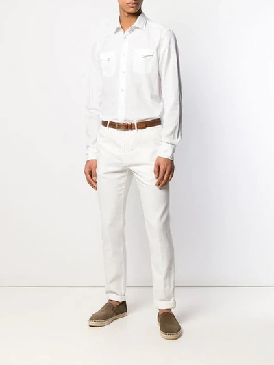 Shop Dell'oglio Relaxed Fit Shirt In White