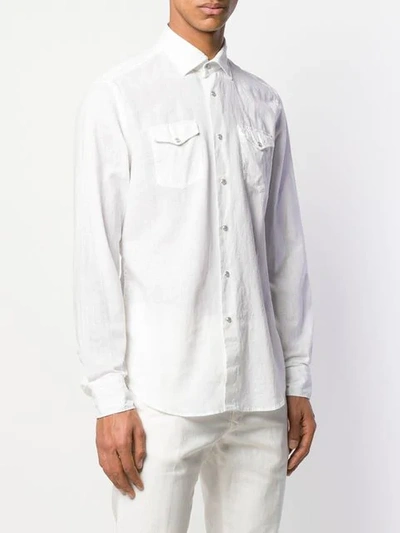 Shop Dell'oglio Relaxed Fit Shirt In White