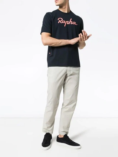 Shop Rapha Logo Printed T-shirt In Blue