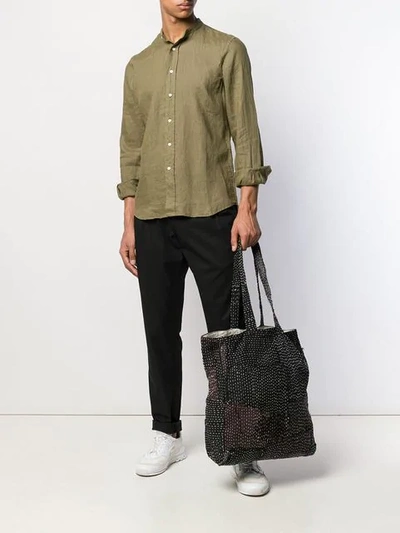 Aspesi Long Sleeve Shirt Curved Hem In Green