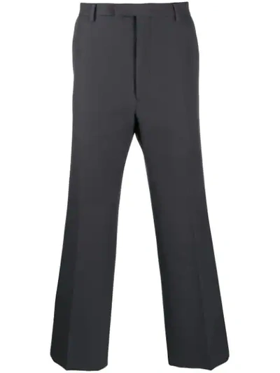 Shop Prada Straight Tailored Trousers In Grey