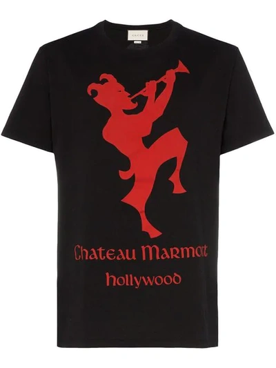 Shop Gucci Chateau Marmont Short Sleeved T-shirt In Black