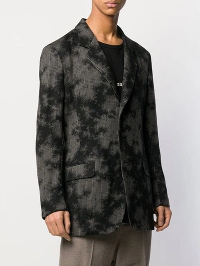 Shop Yohji Yamamoto Printed Blazer In Black