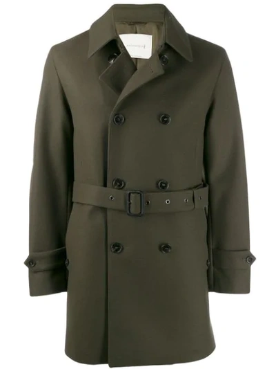 MACKINTOSH FETLAR WOOL SHORT TRENCH COAT 