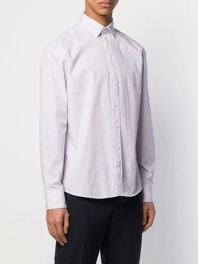 Shop Hackett Patterned Formal Shirt In White