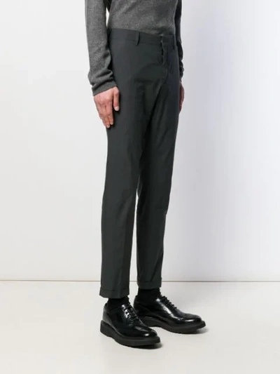 Shop Prada Tailored Trousers In Grey