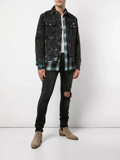 AMIRI Paint Splatter Denim Jacket - Farfetch