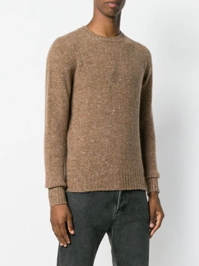Shop Drumohr Crew Neck Sweater In Brown