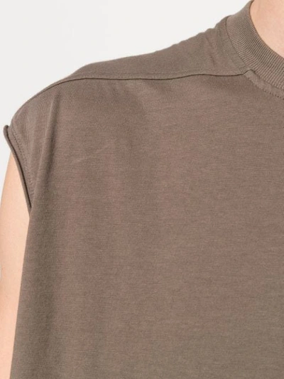 Shop Rick Owens Sleeveless Tarp T-shirt In Grey