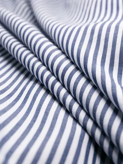 Shop Engineered Garments Striped Long-sleeve Shirt In Blue