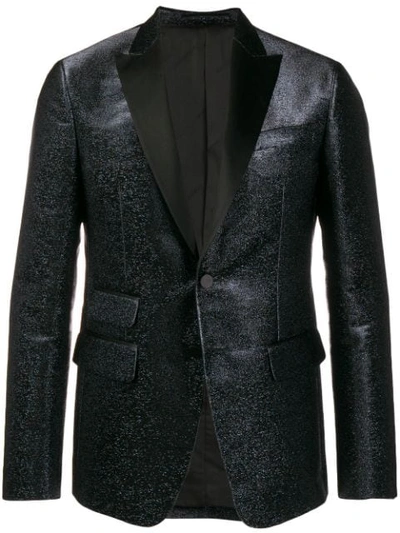 Shop Dsquared2 Glitter Tailored Blazer In Black