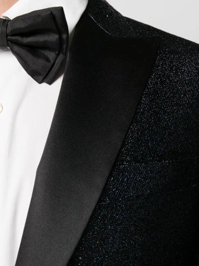 Shop Dsquared2 Glitter Tailored Blazer In Black
