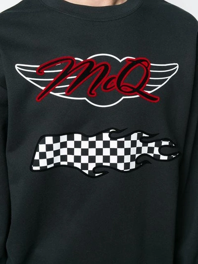 Shop Mcq By Alexander Mcqueen Logo Patch Sweatshirt In Black