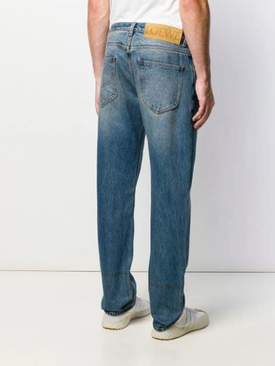 LOEWE 5-POCKET WASHED JEANS - 蓝色