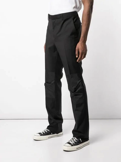Shop Lanvin Tailored Ruched Panel Trousers In Black