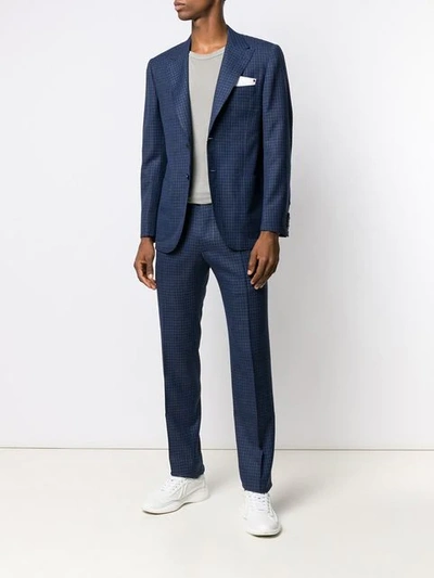 Shop Kiton Two-piece Formal Suit In Blue