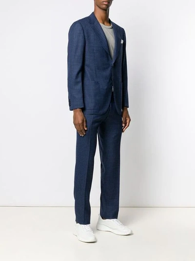 Shop Kiton Two-piece Formal Suit In Blue