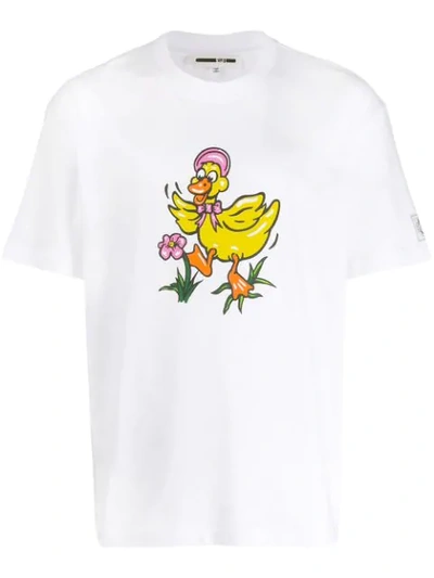 Shop Mcq By Alexander Mcqueen Duck Print T-shirt In White