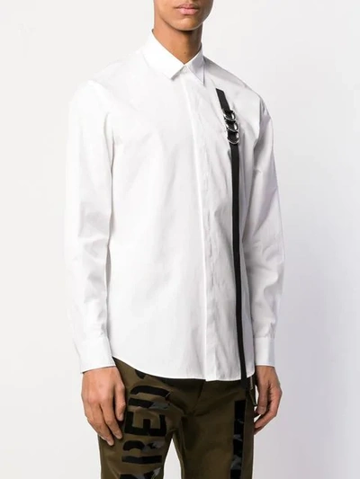 Dsquared2 Contrast Strap Shirt In White