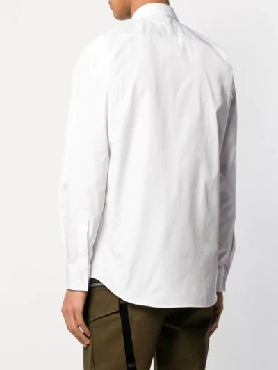 Dsquared2 Contrast Strap Shirt In White