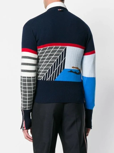 Shop Thom Browne 4 In Blue