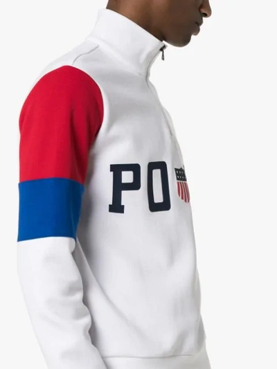 Shop Polo Ralph Lauren Poloshirt In Colour-block-optik In White
