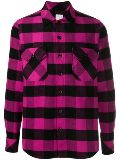 Shop Sandro Checked Shirt In Rose