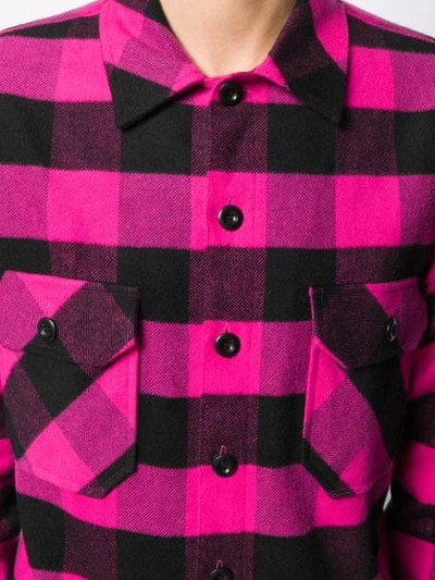 Shop Sandro Checked Shirt In Rose