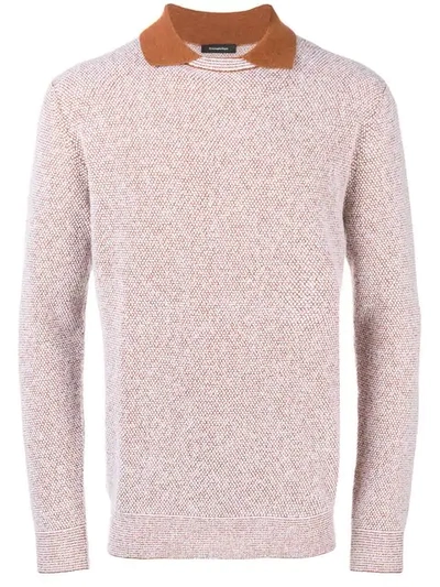 Shop Ermenegildo Zegna Collared Sweater In Brown