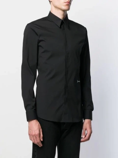 Shop Givenchy Contrast Logo Shirt In Black