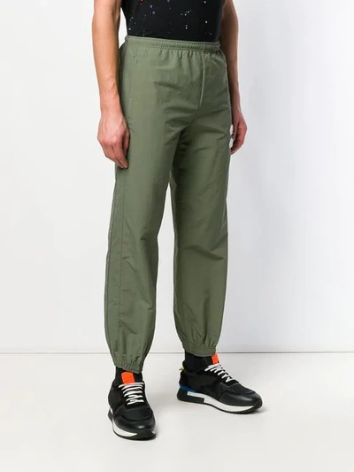 Shop Off-white Elasticated Trousers In Green