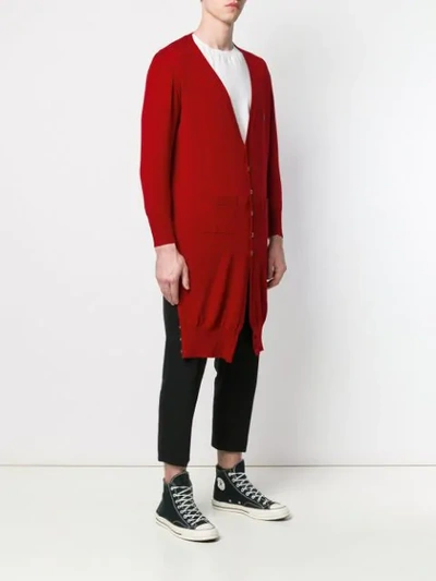 Pre-owned Vivienne Westwood Asymmetric Cardi-coat In Red