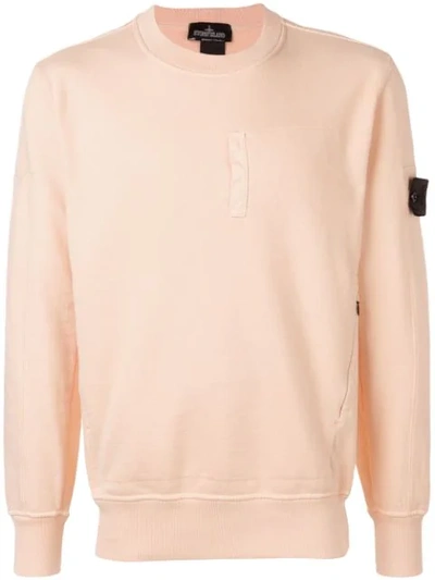 STONE ISLAND SHADOW PROJECT STONE ISLAND SHADOW PROJECT LONG-SLEEVE FITTED SWEATSHIRT - ORANGE 