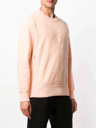 STONE ISLAND SHADOW PROJECT STONE ISLAND SHADOW PROJECT LONG-SLEEVE FITTED SWEATSHIRT - ORANGE 