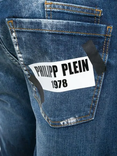 Shop Philipp Plein Tape Slim In Blue